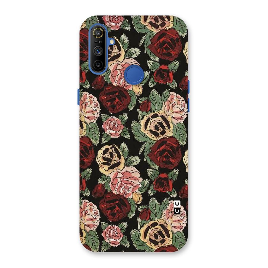 Dark Pastel Flowers Back Case for Realme Narzo 10A