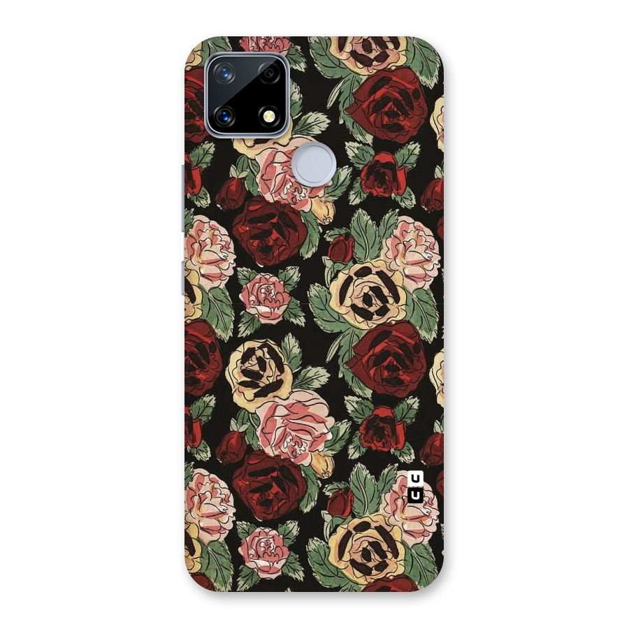 Dark Pastel Flowers Back Case for Realme Narzo 20
