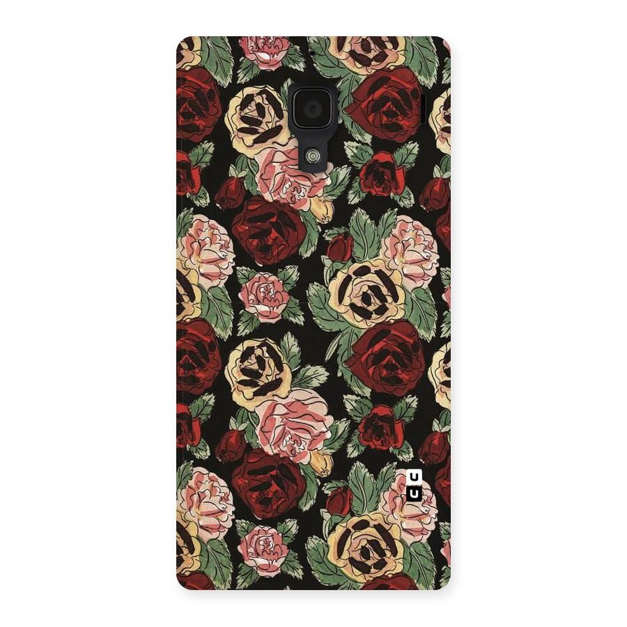 Dark Pastel Flowers Back Case for Redmi 1S