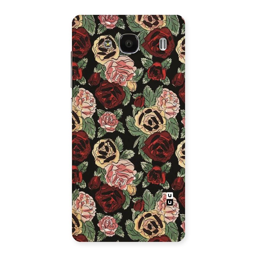Dark Pastel Flowers Back Case for Redmi 2 Prime