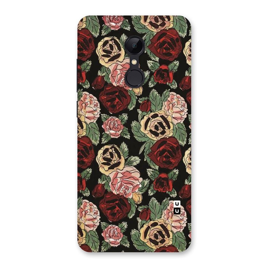 Dark Pastel Flowers Back Case for Redmi 5