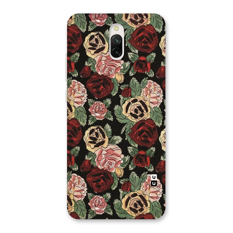 Dark Pastel Flowers Back Case for Redmi 8A Dual