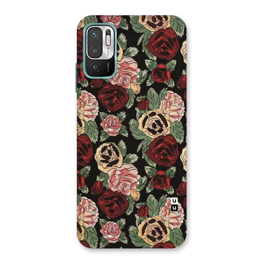 Dark Pastel Flowers Back Case for Redmi Note 10T 5G