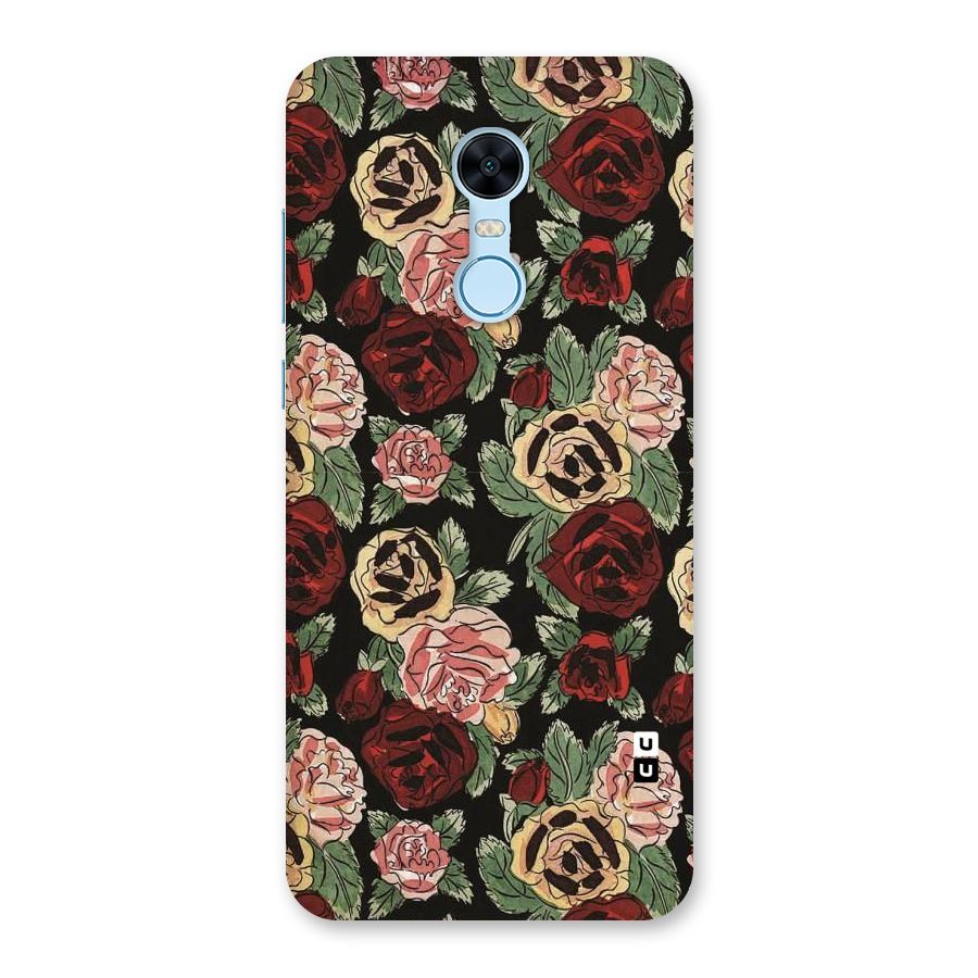 Dark Pastel Flowers Back Case for Redmi Note 5