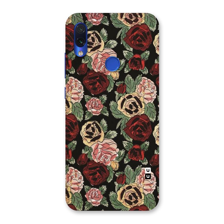Dark Pastel Flowers Back Case for Redmi Note 7