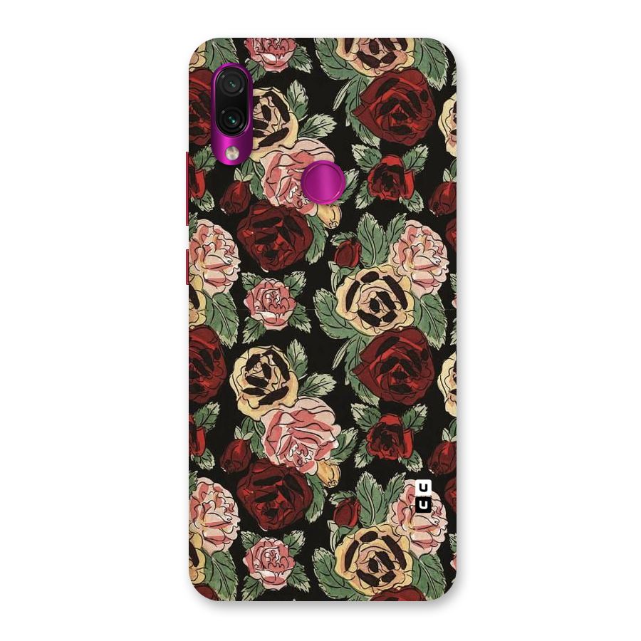 Dark Pastel Flowers Back Case for Redmi Note 7 Pro