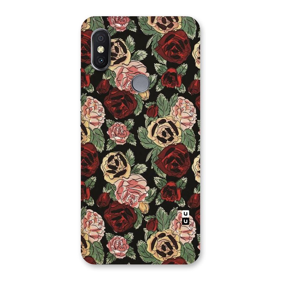 Dark Pastel Flowers Back Case for Redmi Y2