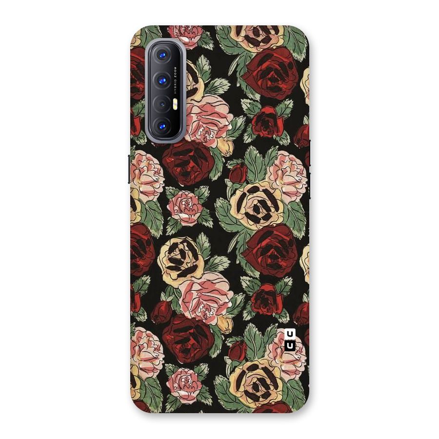 Dark Pastel Flowers Back Case for Reno3 Pro