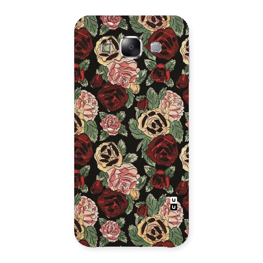 Dark Pastel Flowers Back Case for Samsung Galaxy E5