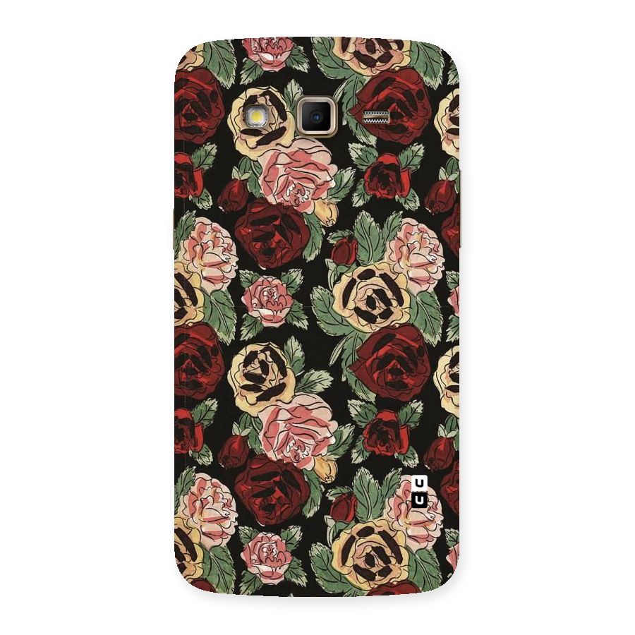Dark Pastel Flowers Back Case for Samsung Galaxy Grand 2