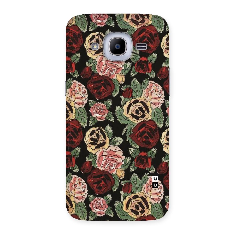 Dark Pastel Flowers Back Case for Samsung Galaxy J2 Pro