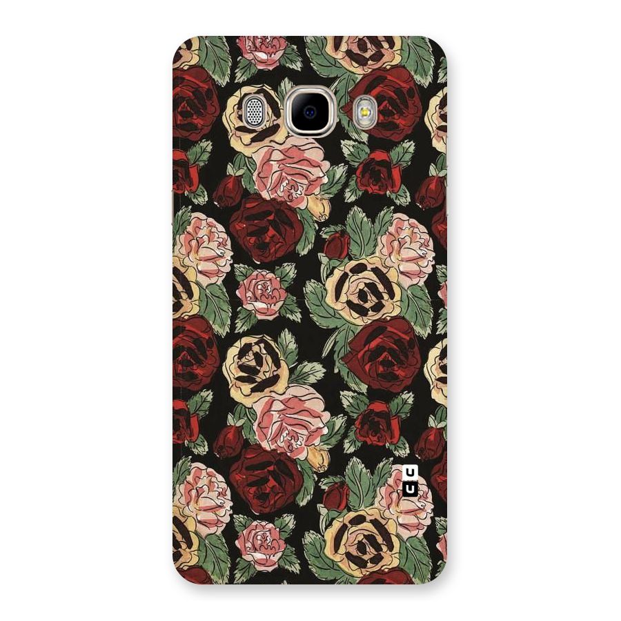 Dark Pastel Flowers Back Case for Samsung Galaxy J7 2016