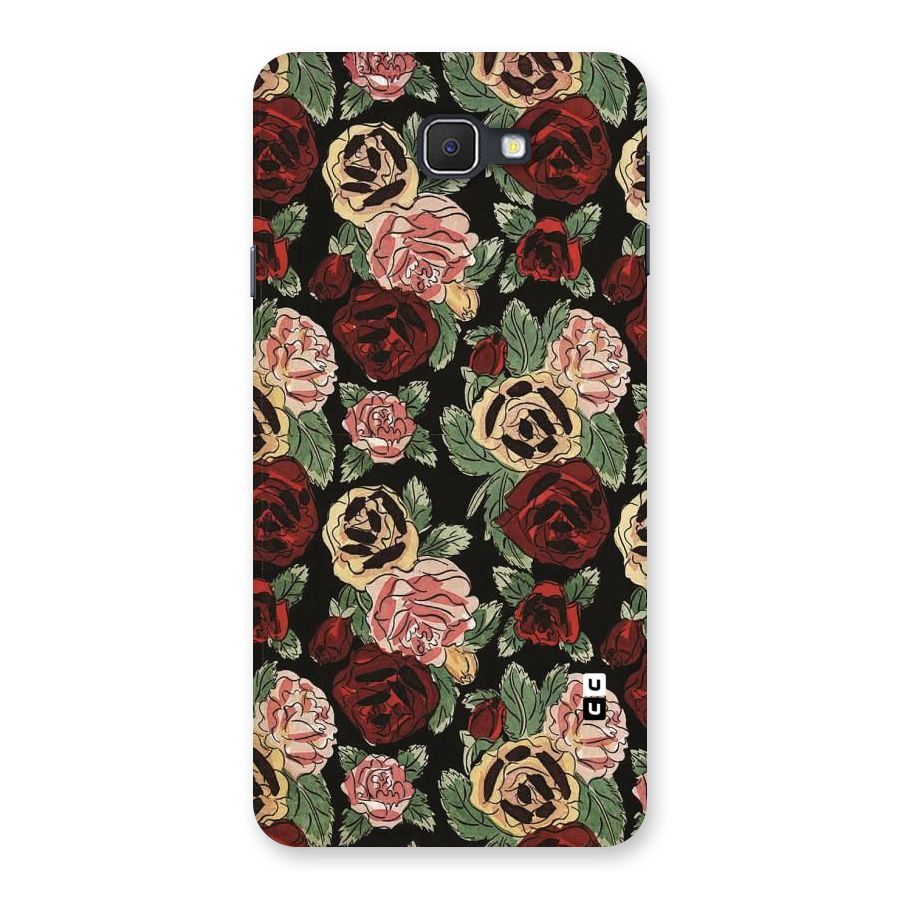 Dark Pastel Flowers Back Case for Samsung Galaxy J7 Prime
