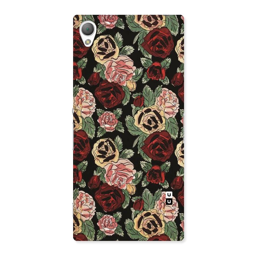 Dark Pastel Flowers Back Case for Sony Xperia Z3
