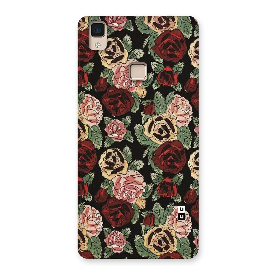 Dark Pastel Flowers Back Case for V3 Max