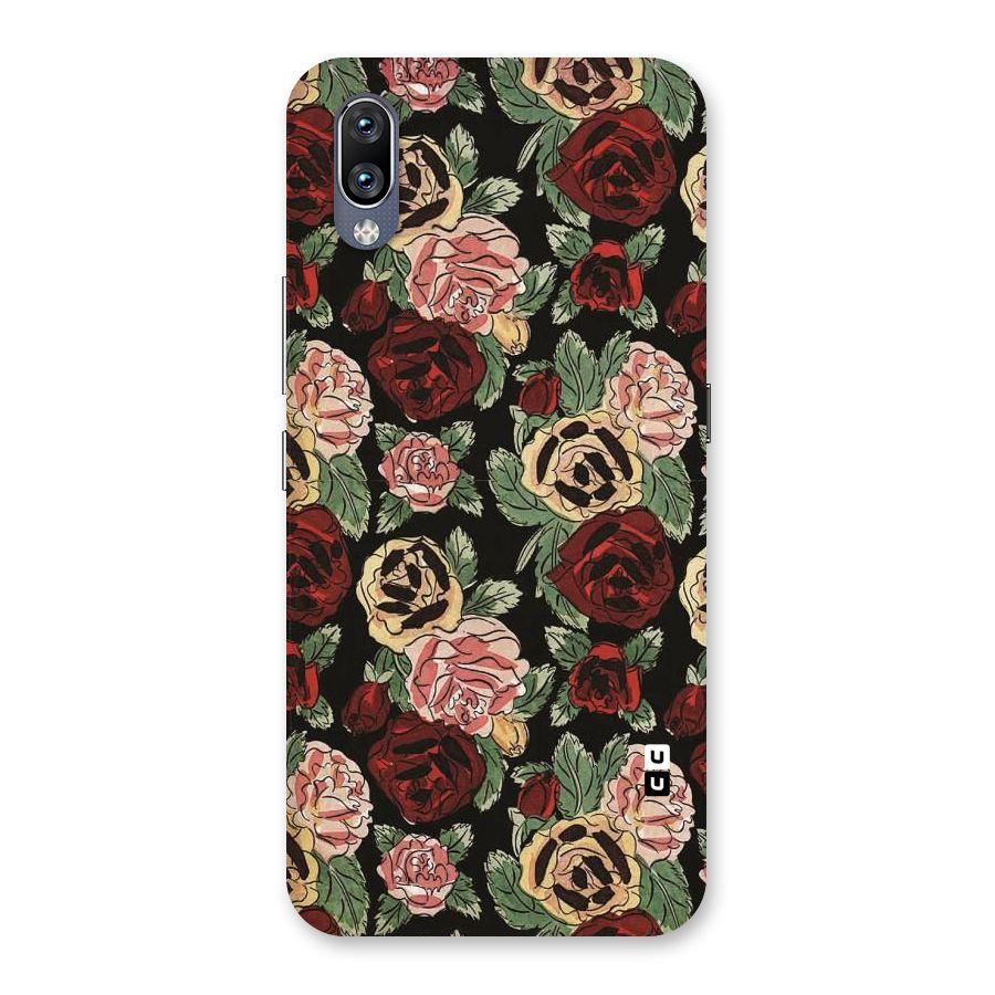 Dark Pastel Flowers Back Case for Vivo NEX