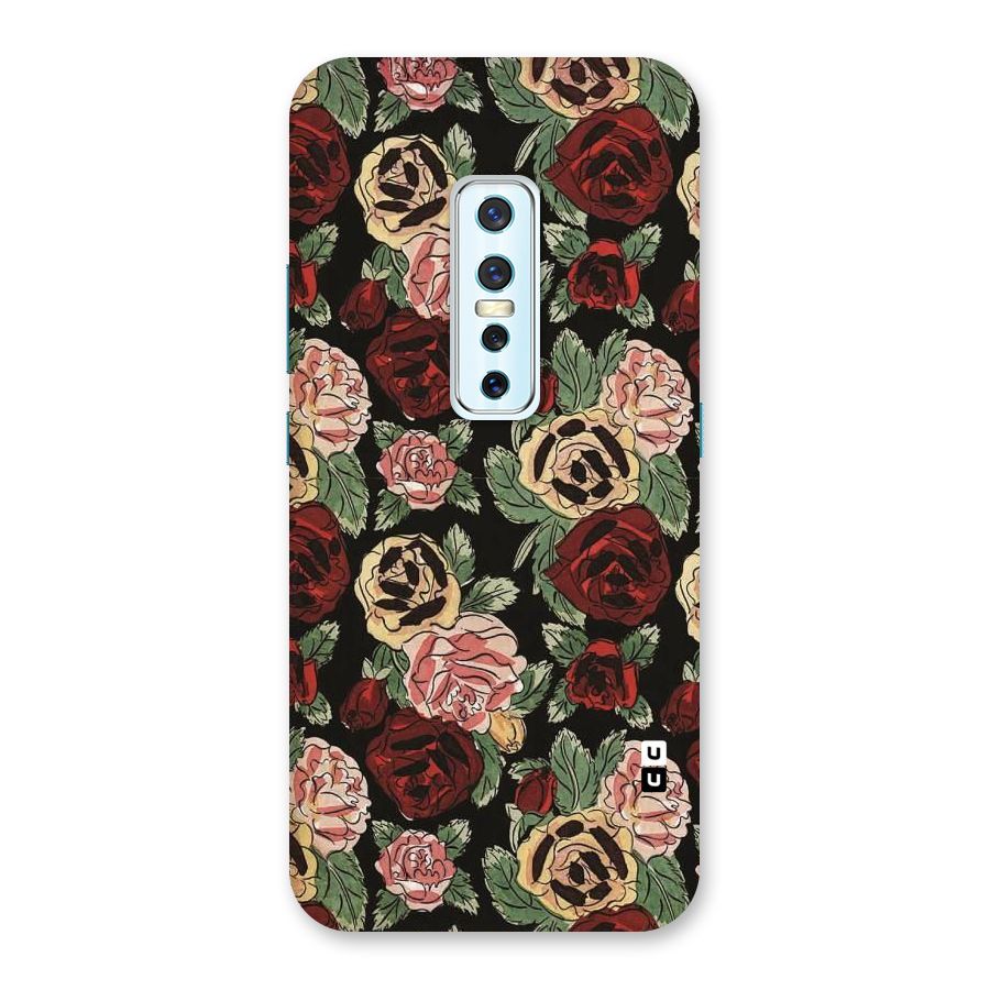 Dark Pastel Flowers Back Case for Vivo V17 Pro
