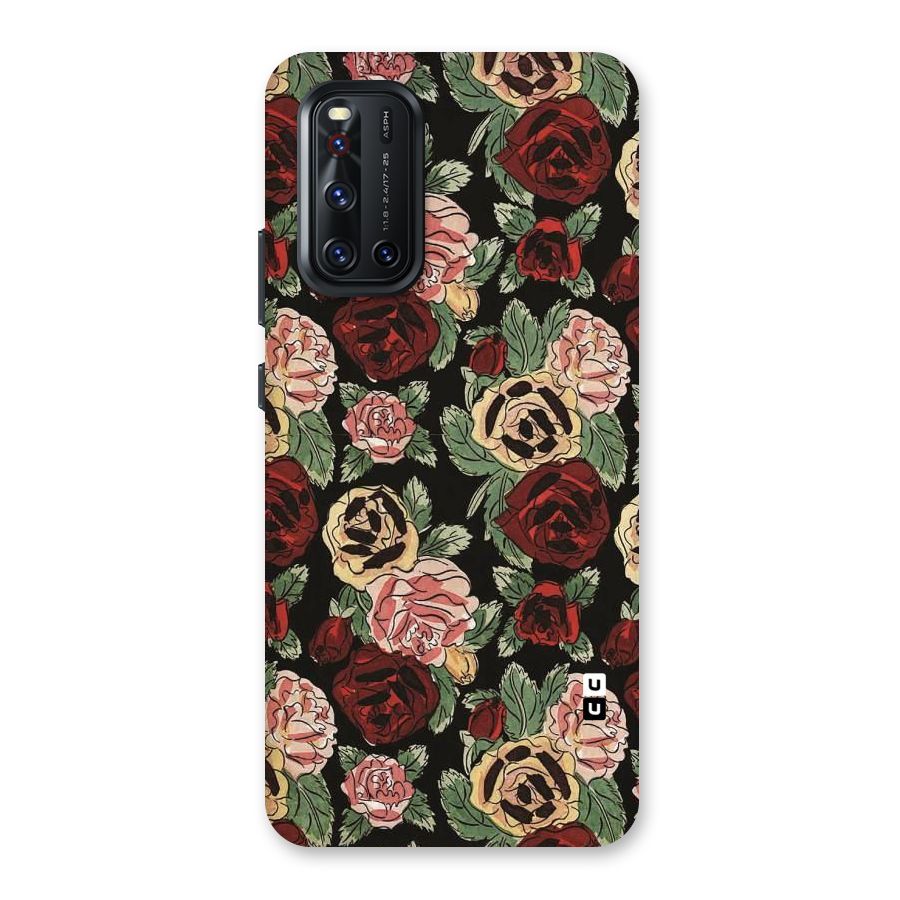 Dark Pastel Flowers Back Case for Vivo V19