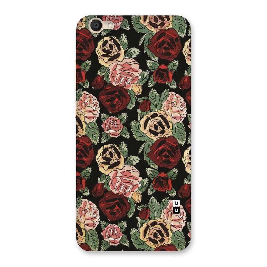 Dark Pastel Flowers Back Case for Vivo V5