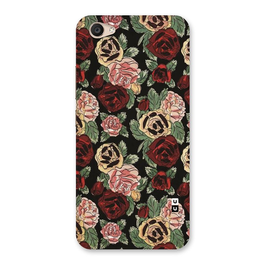 Dark Pastel Flowers Back Case for Vivo V5 Plus