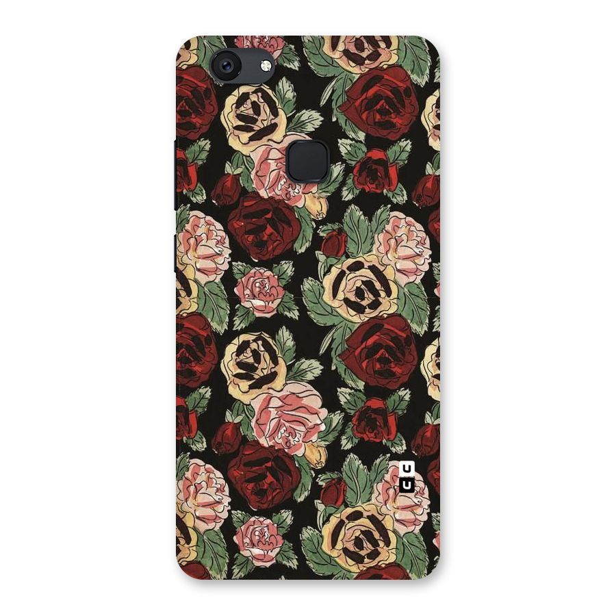Dark Pastel Flowers Back Case for Vivo V7 Plus