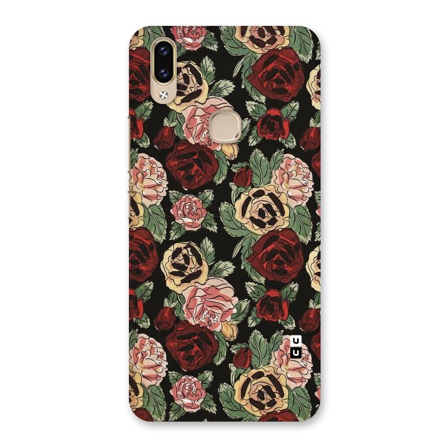 Dark Pastel Flowers Back Case for Vivo V9 Youth