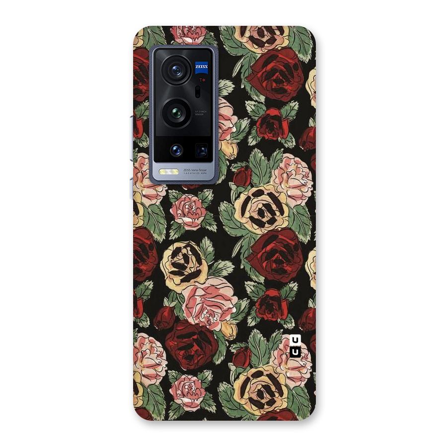 Dark Pastel Flowers Back Case for Vivo X60 Pro Plus