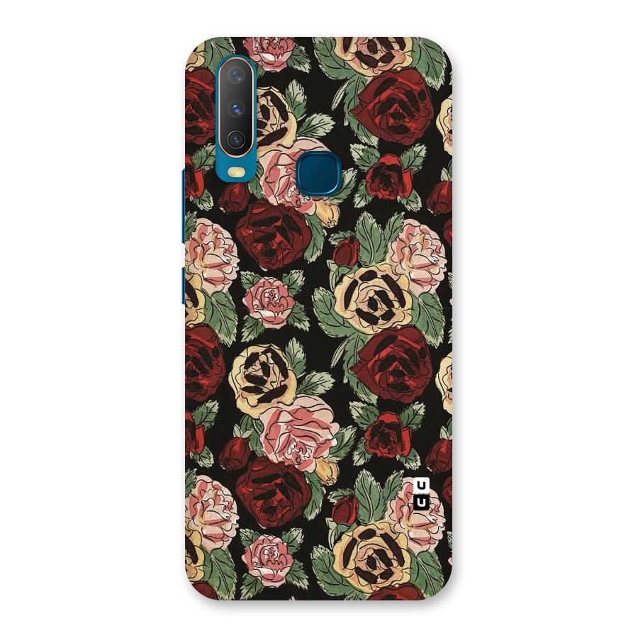 Dark Pastel Flowers Back Case for Vivo Y11