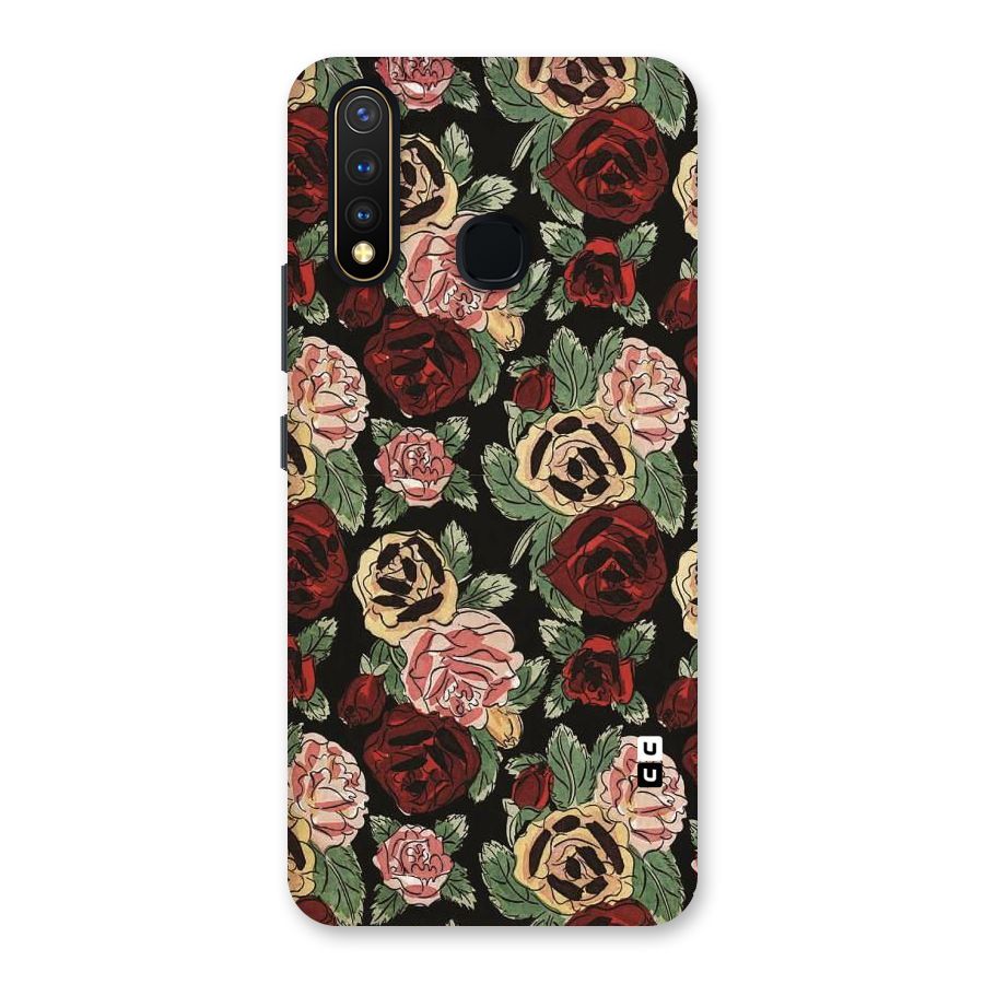 Dark Pastel Flowers Back Case for Vivo Y19