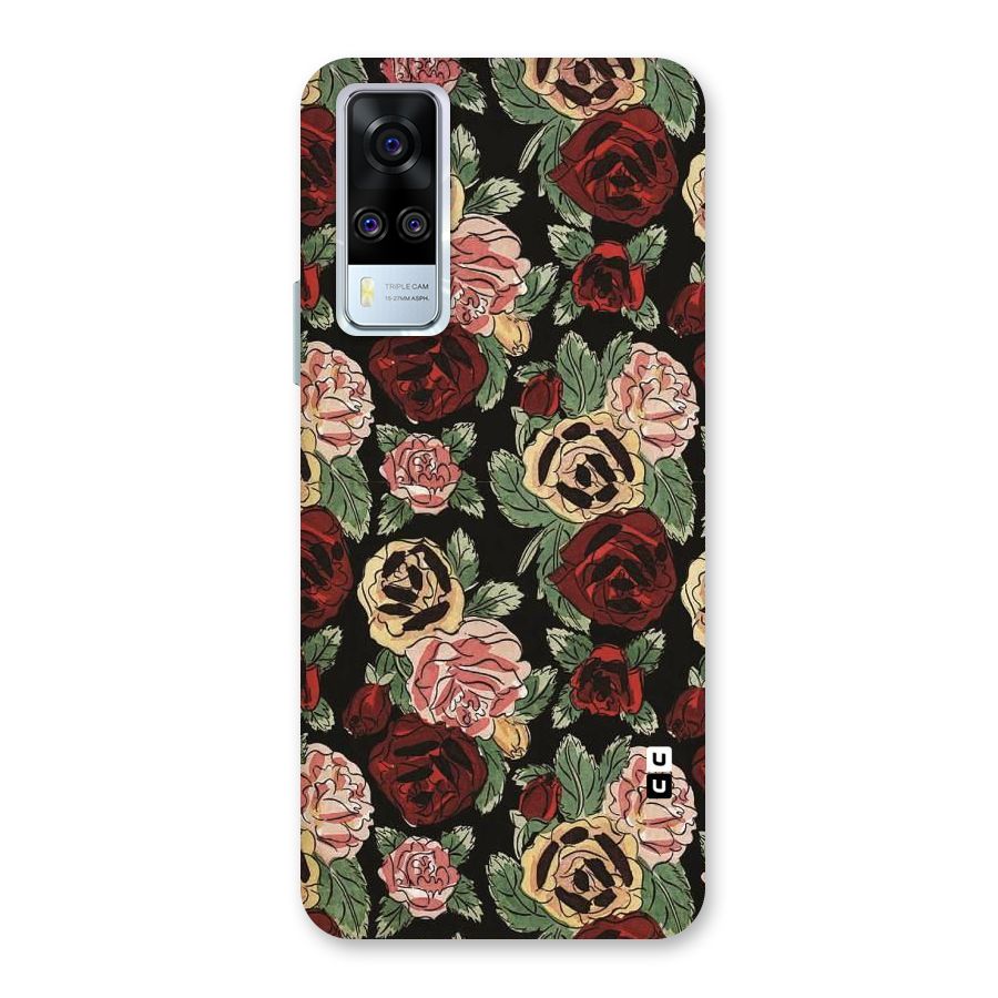 Dark Pastel Flowers Back Case for Vivo Y31