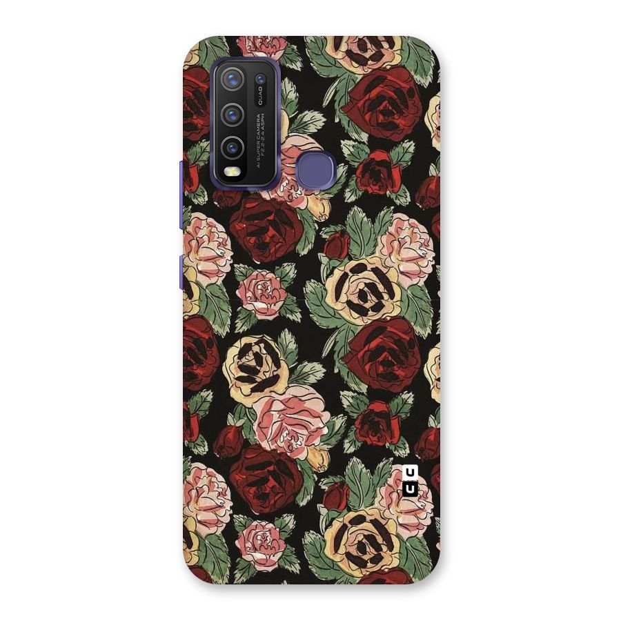 Dark Pastel Flowers Back Case for Vivo Y50