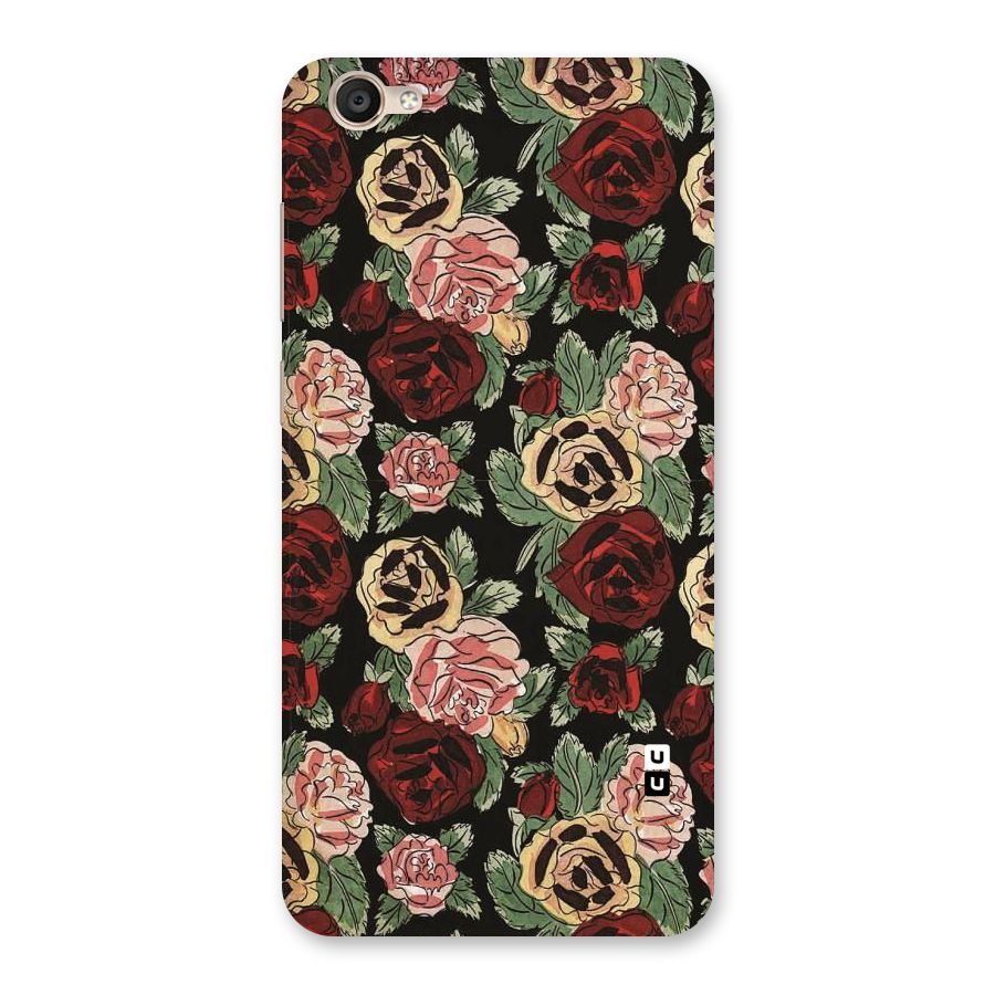 Dark Pastel Flowers Back Case for Vivo Y55s