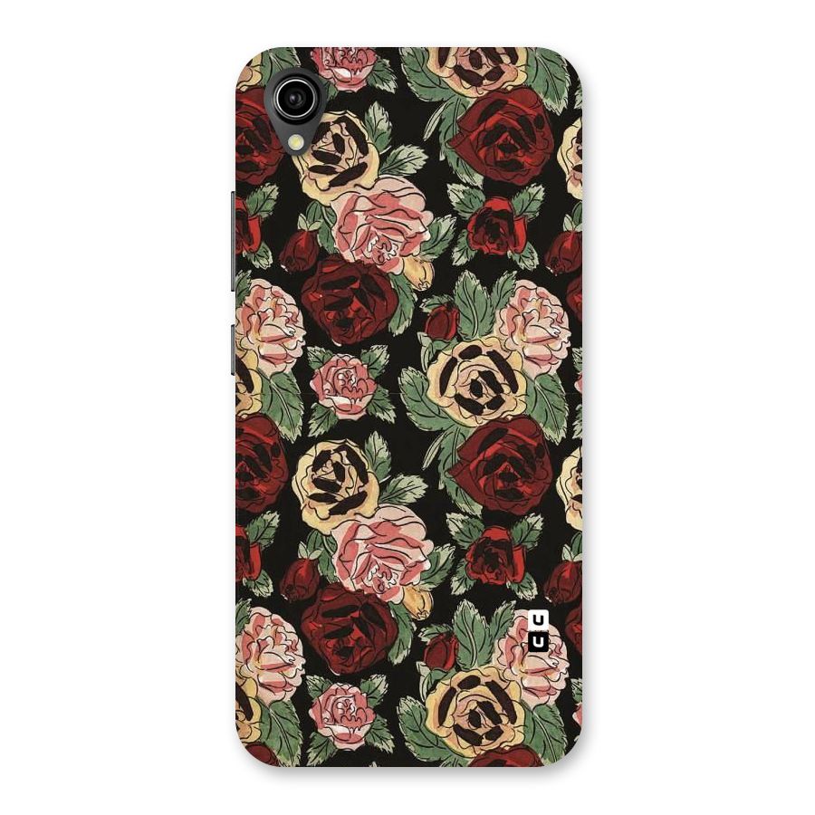Dark Pastel Flowers Back Case for Vivo Y91i