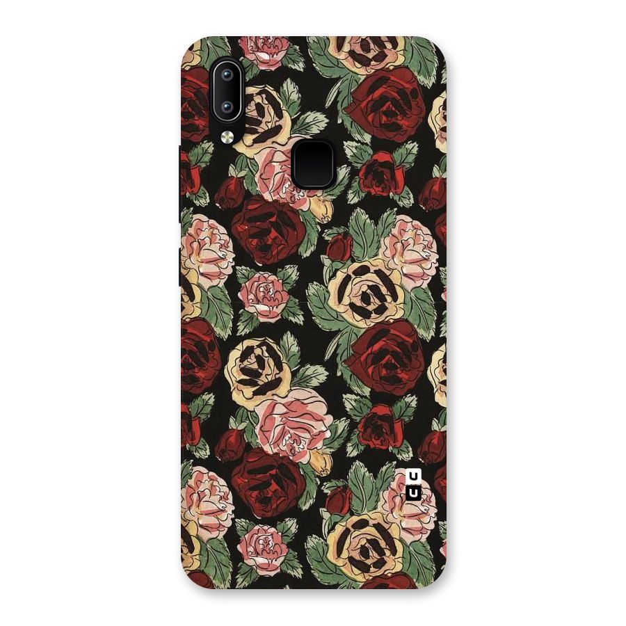 Dark Pastel Flowers Back Case for Vivo Y93