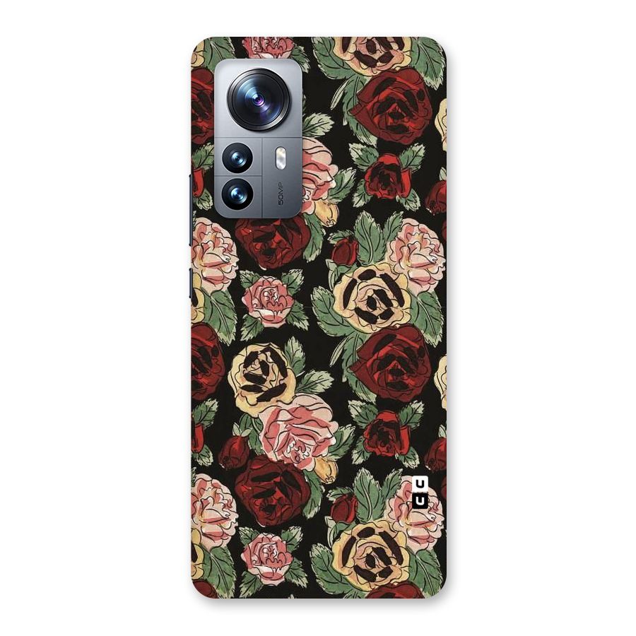 Dark Pastel Flowers Back Case for Xiaomi 12 Pro