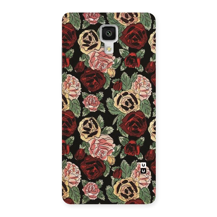 Dark Pastel Flowers Back Case for Xiaomi Mi 4