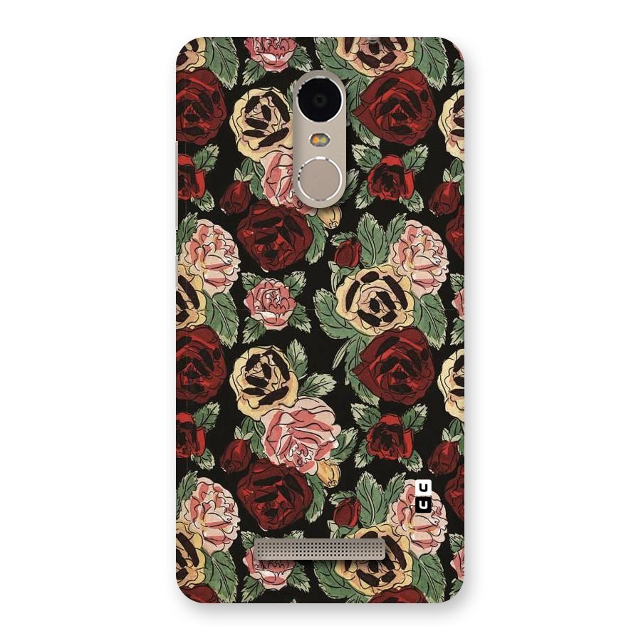 Dark Pastel Flowers Back Case for Xiaomi Redmi Note 3