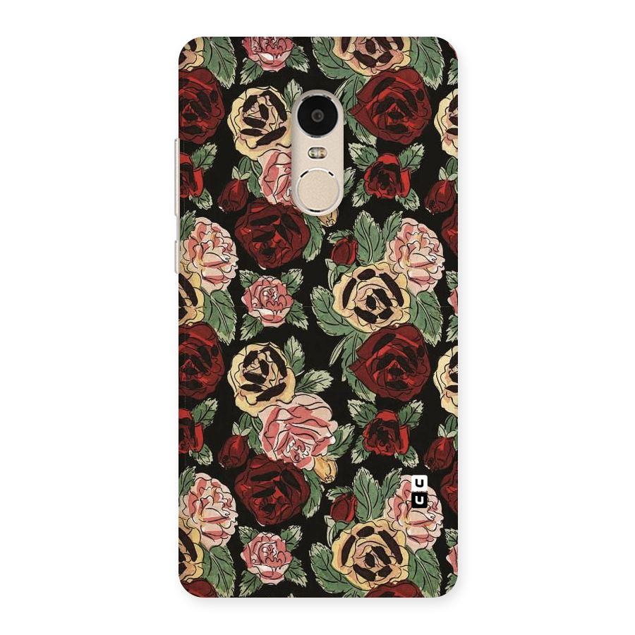 Dark Pastel Flowers Back Case for Xiaomi Redmi Note 4