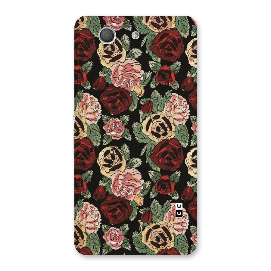 Dark Pastel Flowers Back Case for Xperia Z3 Compact