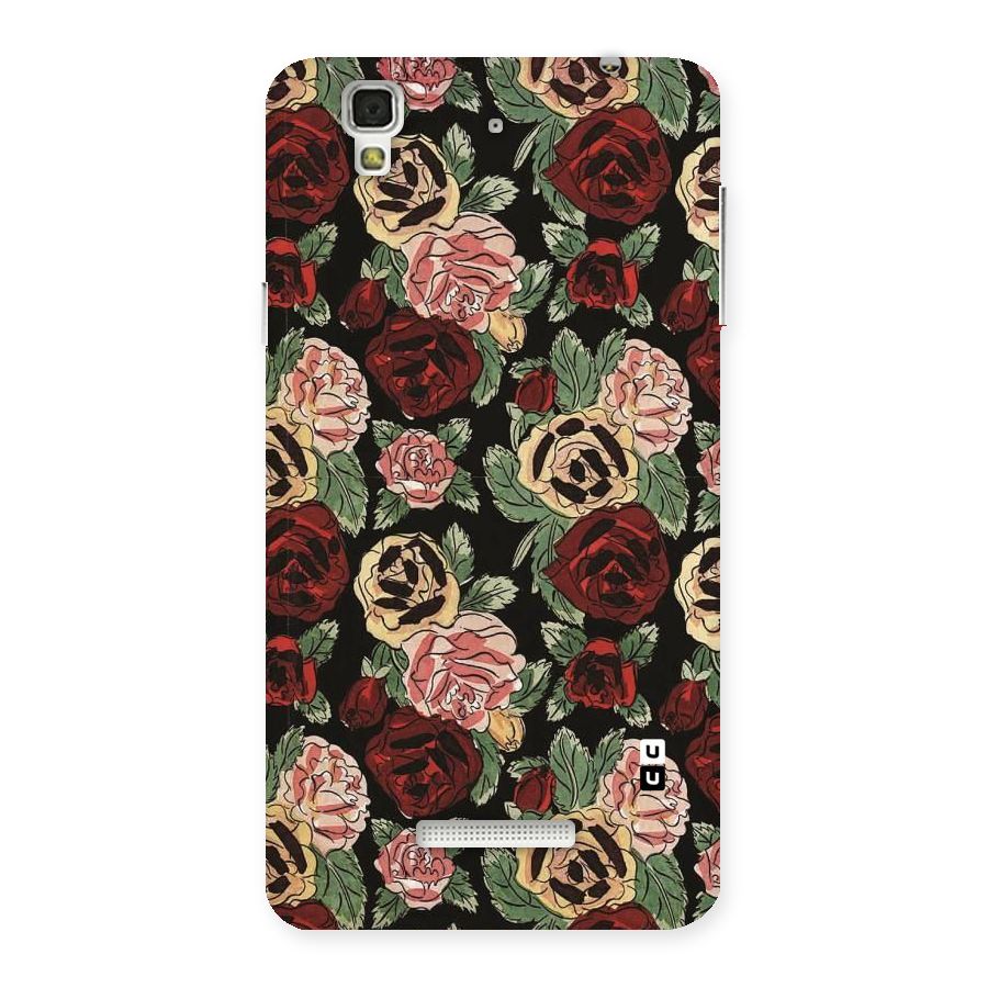 Dark Pastel Flowers Back Case for YU Yureka Plus