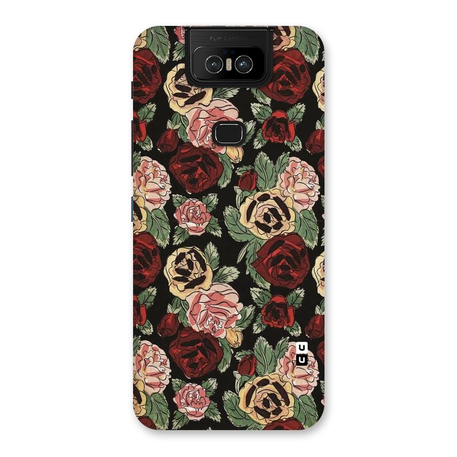 Dark Pastel Flowers Back Case for Zenfone 6z