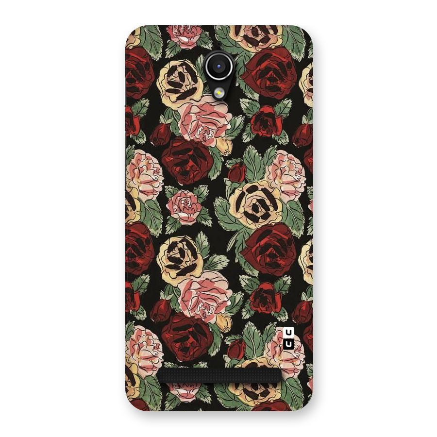 Dark Pastel Flowers Back Case for Zenfone Go