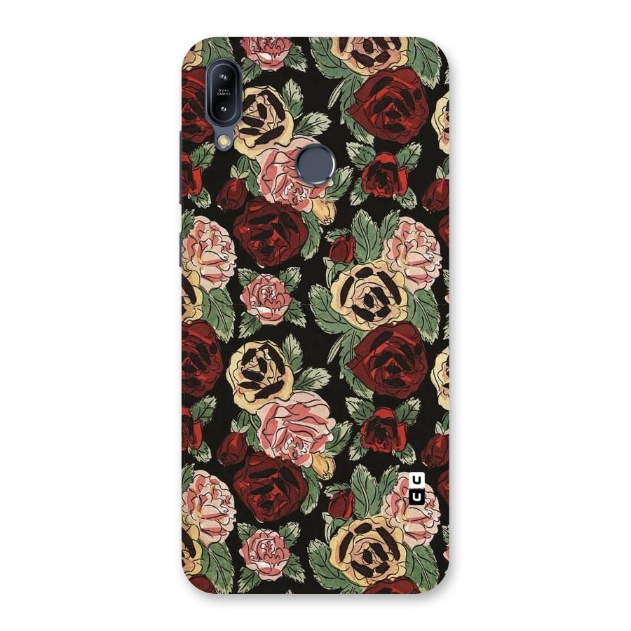 Dark Pastel Flowers Back Case for Zenfone Max M2