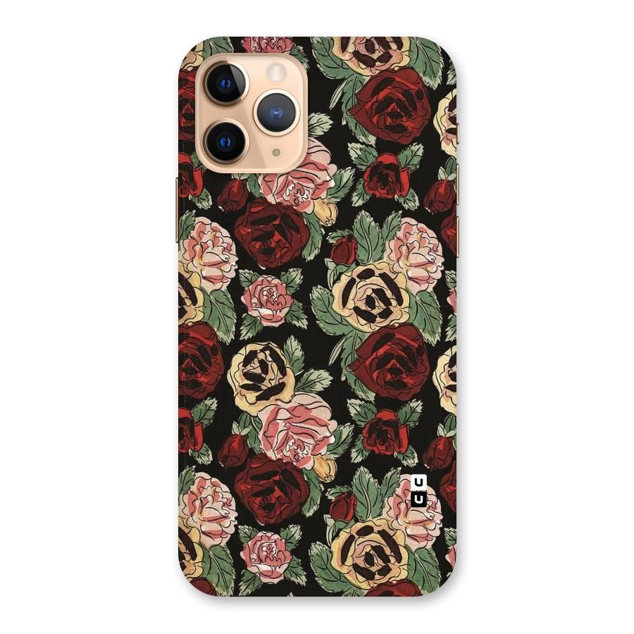 Dark Pastel Flowers Back Case for iPhone 11 Pro