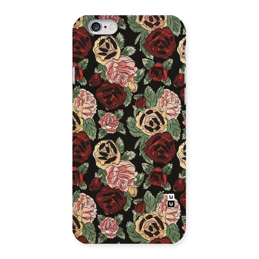 Dark Pastel Flowers Back Case for iPhone 6 6S