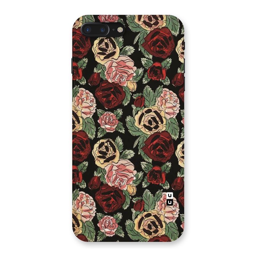 Dark Pastel Flowers Back Case for iPhone 7 Plus