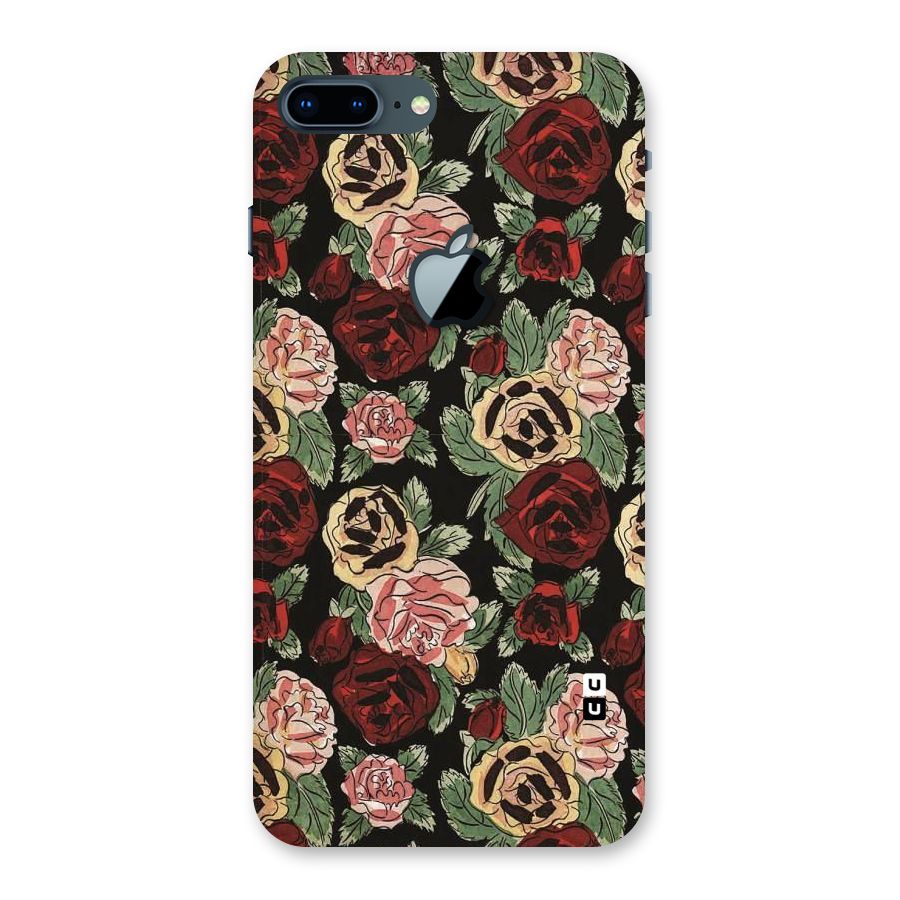 Dark Pastel Flowers Back Case for iPhone 7 Plus Apple Cut