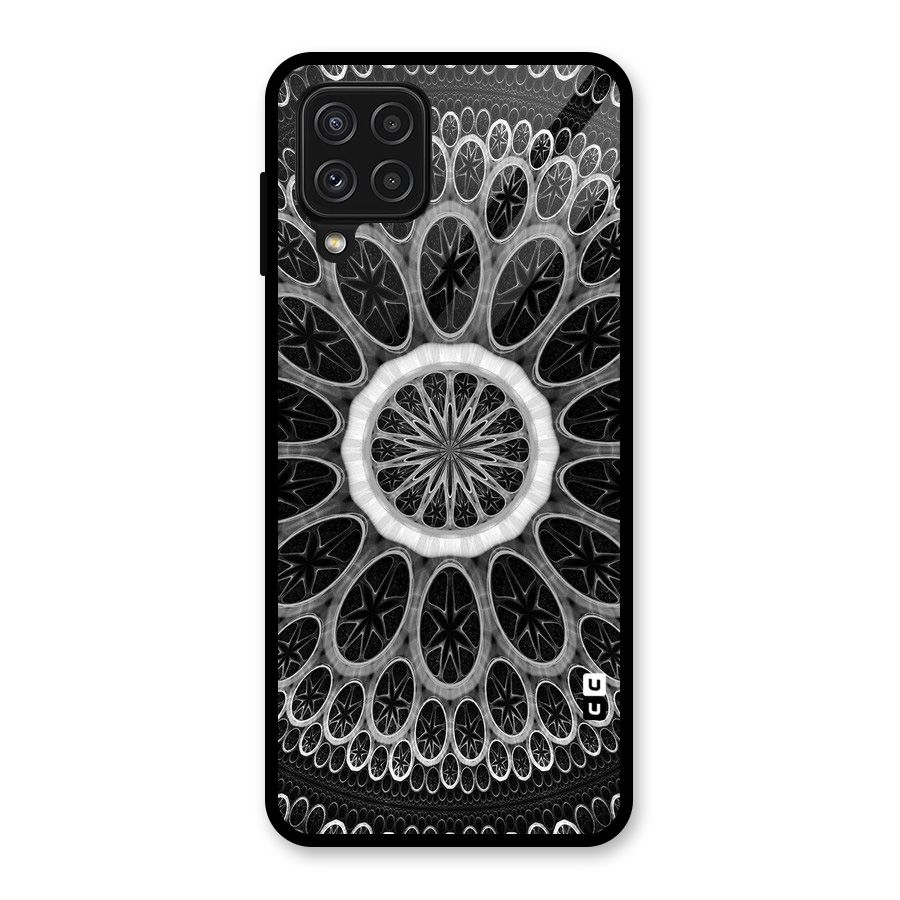 Dark Pattern Art Glass Back Case for Galaxy A22 4G
