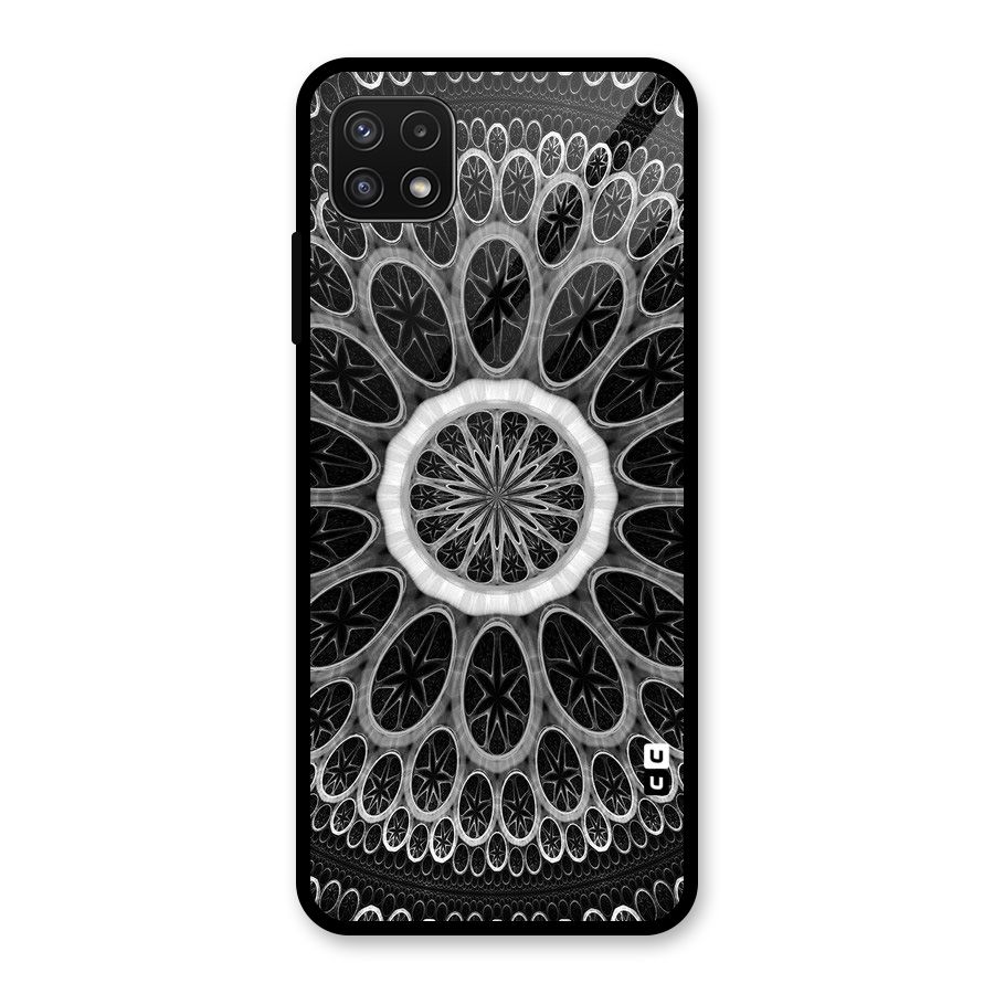 Dark Pattern Art Glass Back Case for Galaxy A22 5G