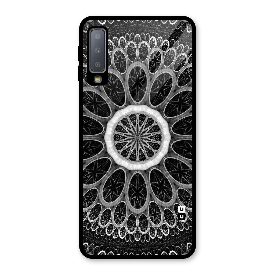 Dark Pattern Art Glass Back Case for Galaxy A7 (2018)